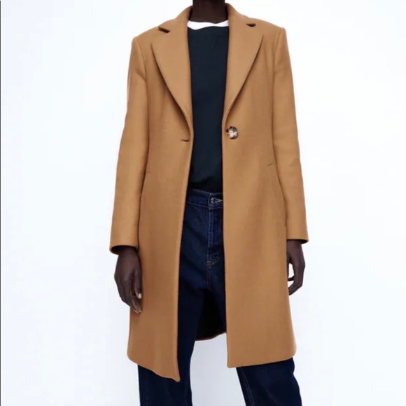 Wool blend coat - camel - Picture 4 of 6